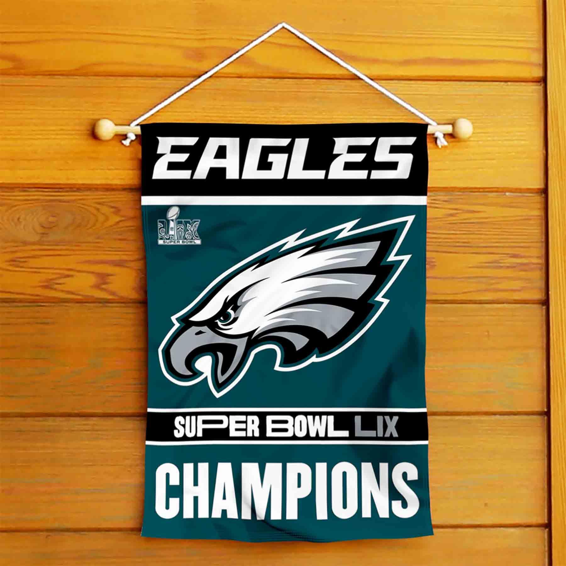 WinCraft Philadelphia Eagles Super Bowl LIX Champions Yard Garden Banner Flag - Sports Collectibles, Sports Memorabilia, Sports Fan Shop, Sports Gifts