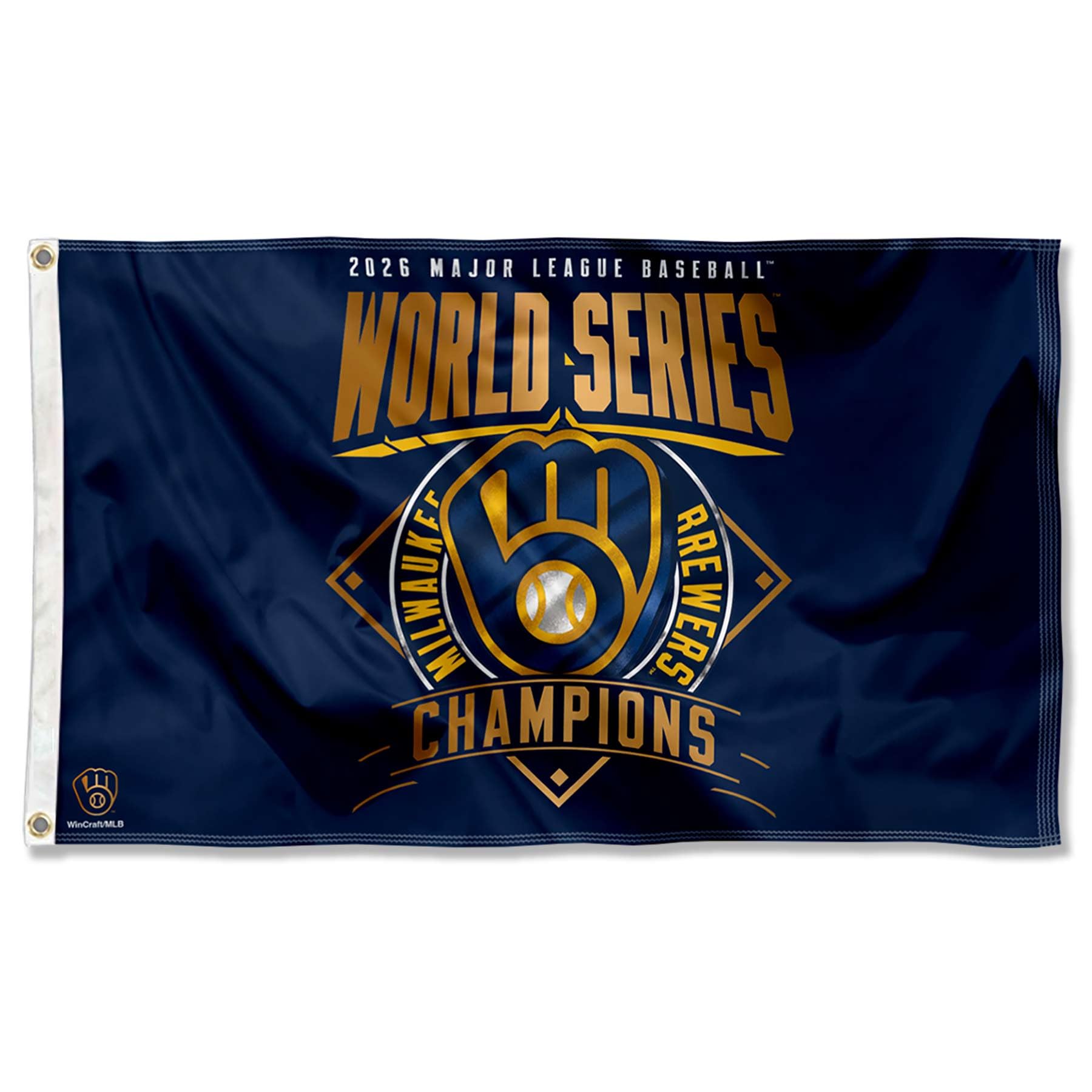 Milwaukee Brewers 2026 World Champions Series 3x5 Flag - Sports Gifts, Sports Memorabilia, Sports Collectibles, Fan Shop