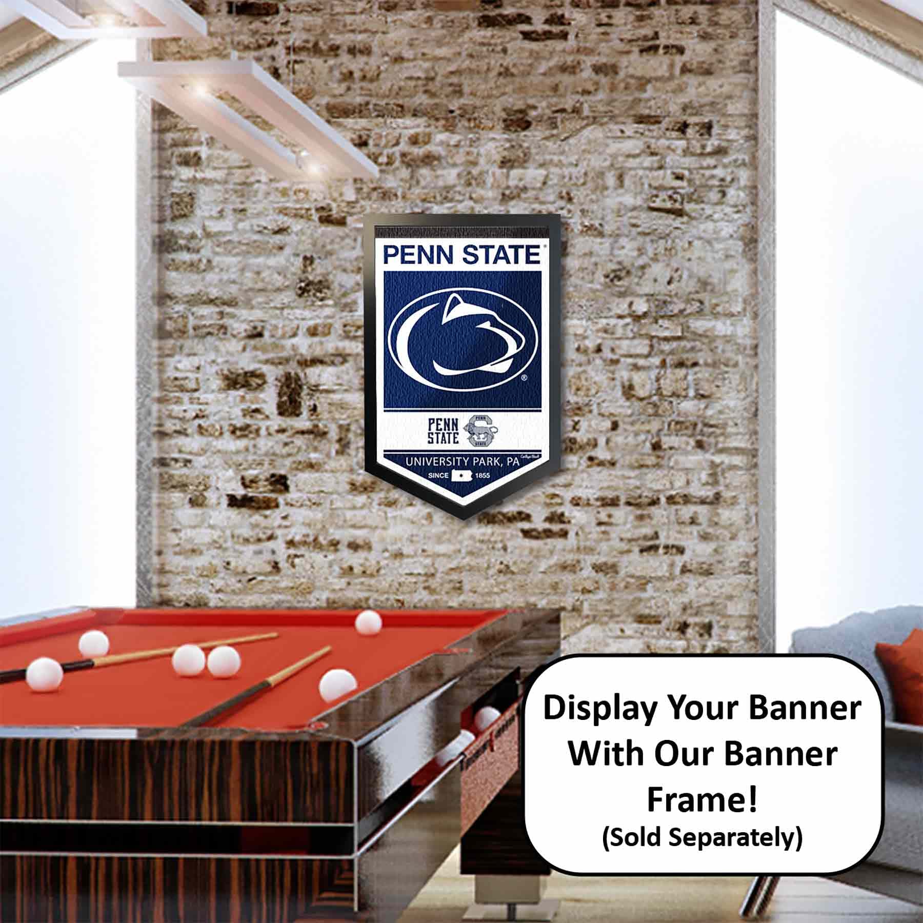 College Flags & Banners Co. Penn State Nittany Lions Heritage History Banner Pennant - Sports Collectibles, Sports Memorabilia, Sports Fan Shop, Sports Gifts