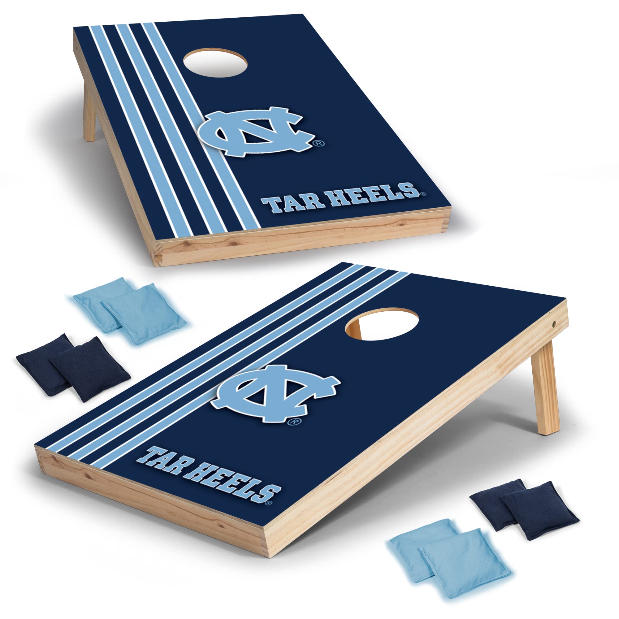 2' x 3' Solid Wood Cornhole Set with Direct Print HD Team Graphics – Great Gift for Any NCAA Fan! Bean Bag Toss Family Outdoor Games – North Carolina Tar Heels - Sports Collectibles, Sports Memorabilia, Sports Fan Shop, Sports Gifts