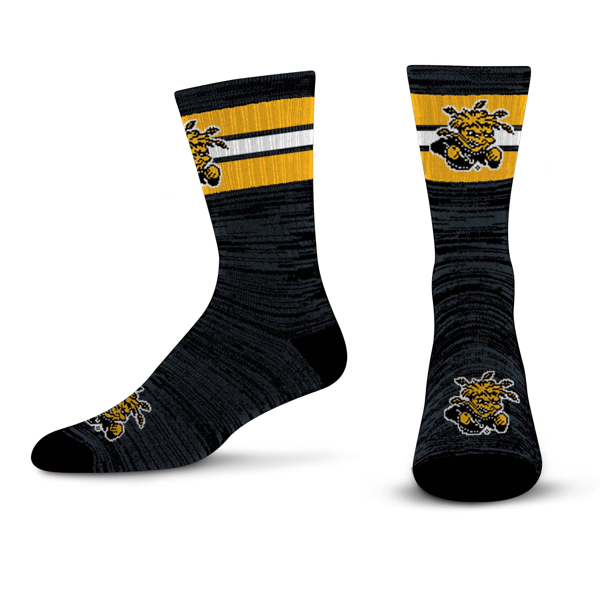 For Bare Feet Men's NCAA Wichita State Shockers First String Crew Sock Team Color Large - Sports Gifts, Sports Memorabilia, Sports Collectibles, Fan Shop