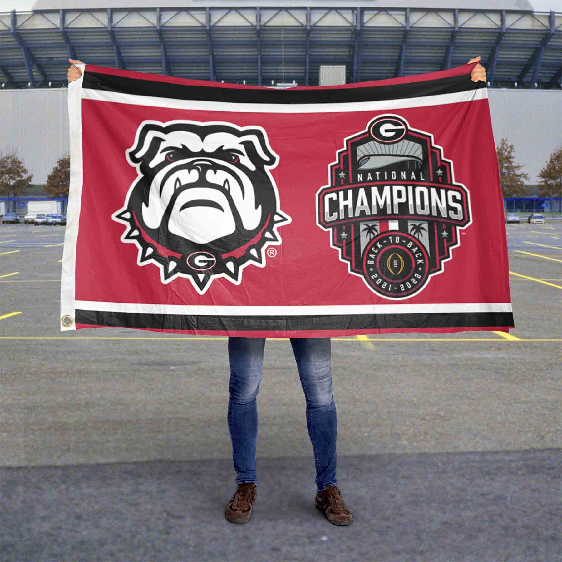 Georgia Bulldogs 2022 College Football National Champions Banner Flag - Sports Collectibles, Sports Memorabilia, Sports Fan Shop, Sports Gifts