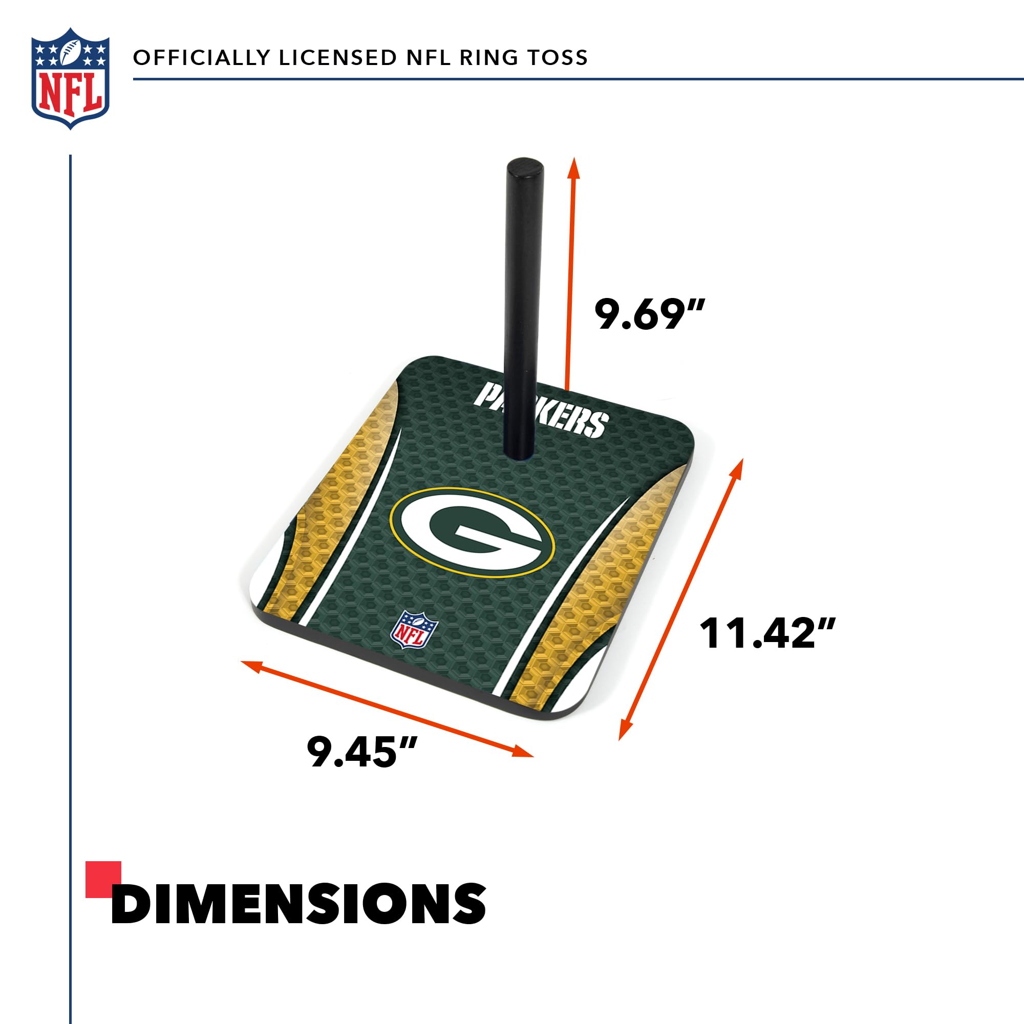 Wild Sports NFL Quoits Set with Direct Print HD Team Graphics – Tailgate Ring Toss Game – Great Gift for Any Football Fan! Ring Toss Family Outdoor Games for The Beach, BBQ, or Tailgate Party - Sports Collectibles, Sports Memorabilia, Sports Fan Shop, Sports Gifts