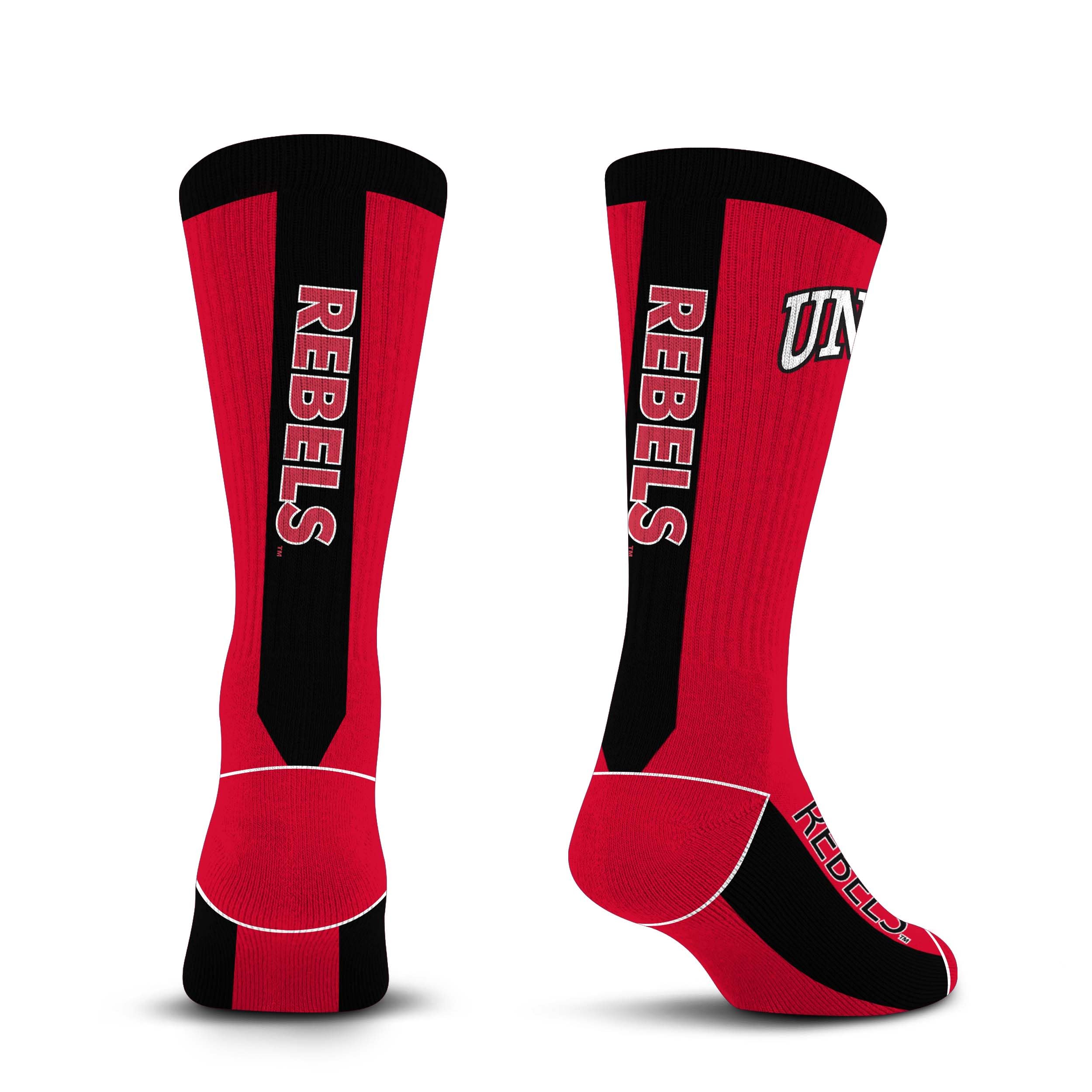 For Bare Feet NCAA UNLV REBELS MVP Crew Sock Team Color Large - Sports Gifts, Sports Memorabilia, Sports Collectibles, Fan Shop