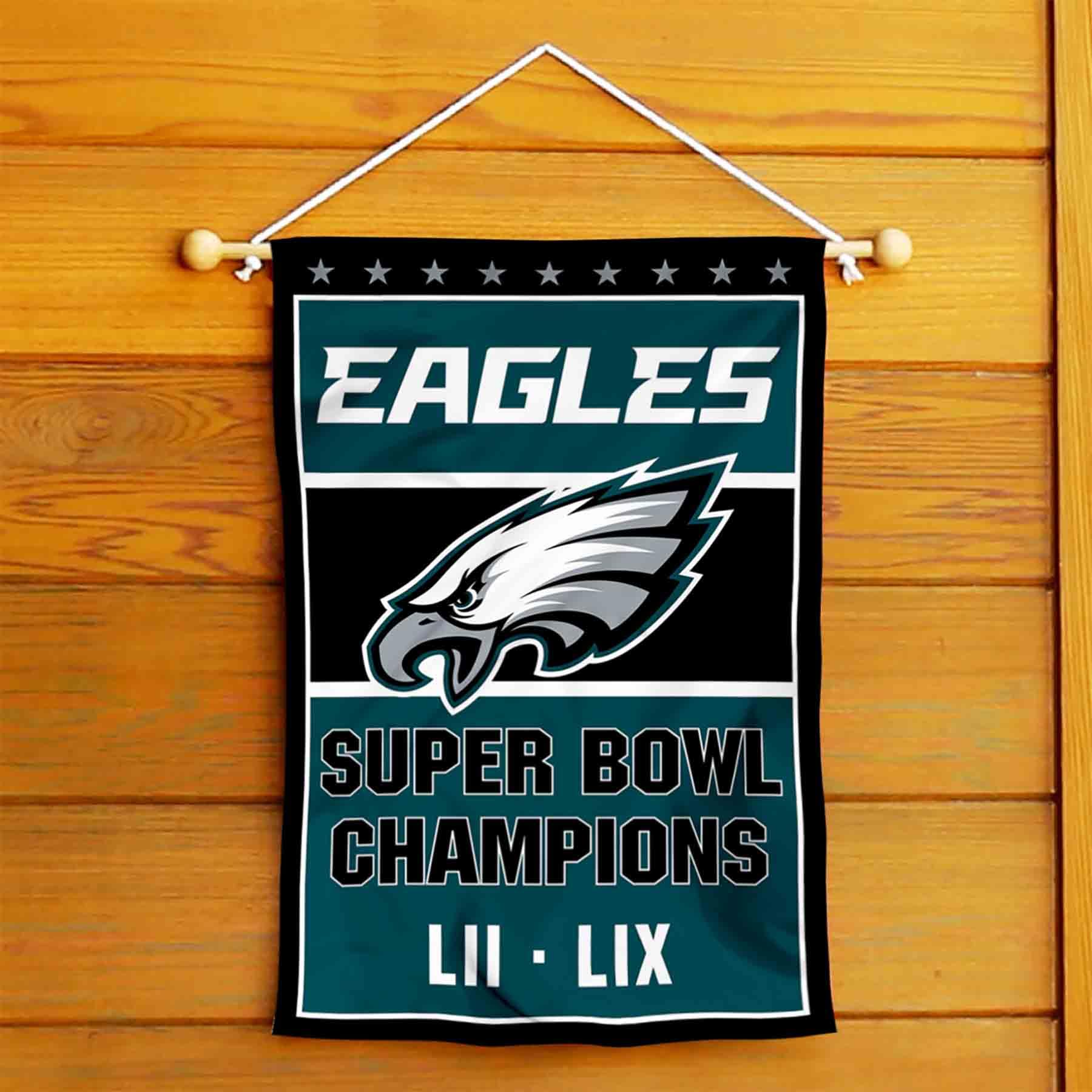 Philadelphia Eagles 2 Time Champions Yard Garden Banner Flag - Sports Collectibles, Sports Memorabilia, Sports Fan Shop, Sports Gifts