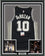 Framed Autographed/Signed DeMar DeRozan 35x39 San Antonio Black Basketball Jersey PSA/DNA COA