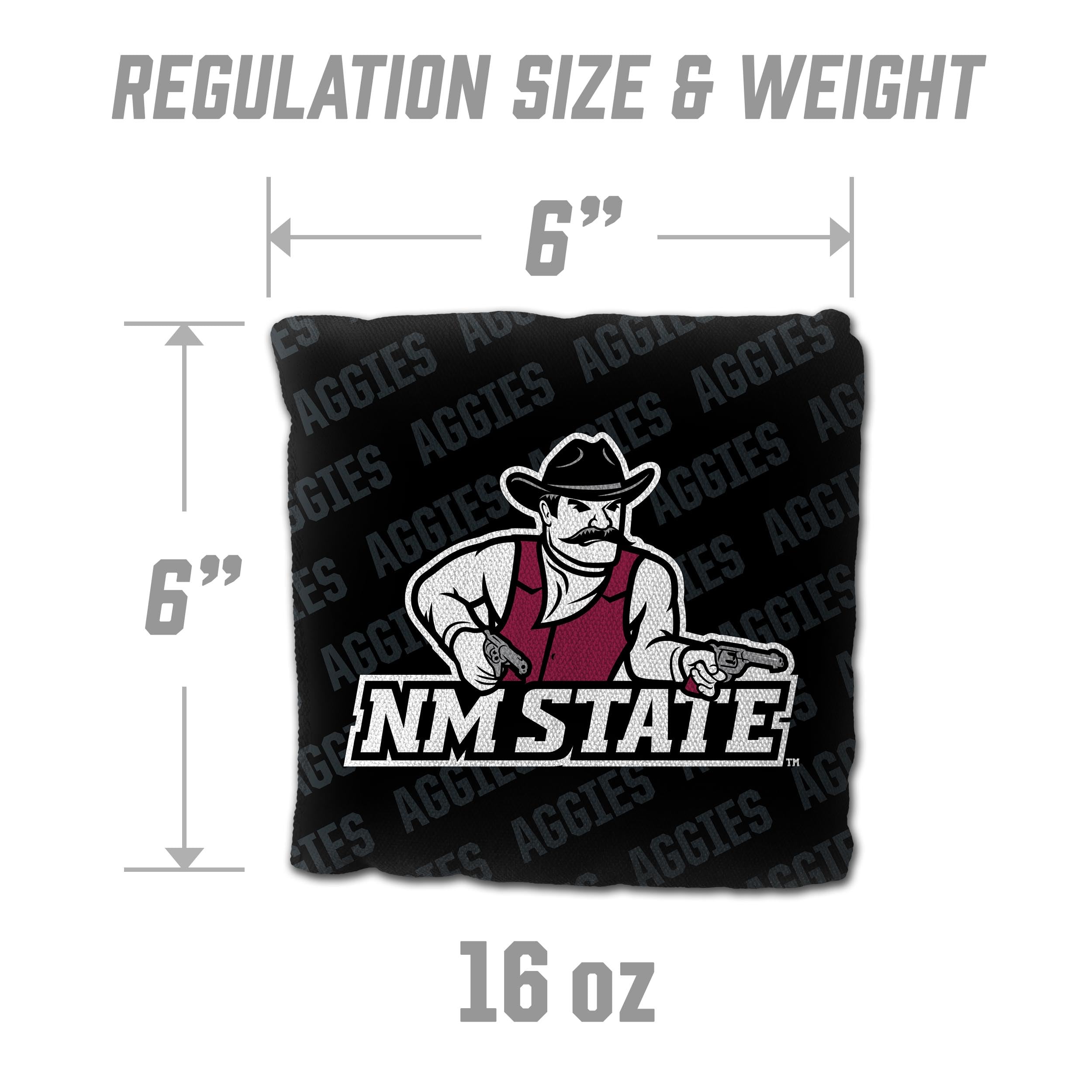 YouTheFan NCAA New Mexico State - Cornhole Bags - 4PK - Black - Sports Collectibles, Sports Memorabilia, Sports Fan Shop, Sports Gifts