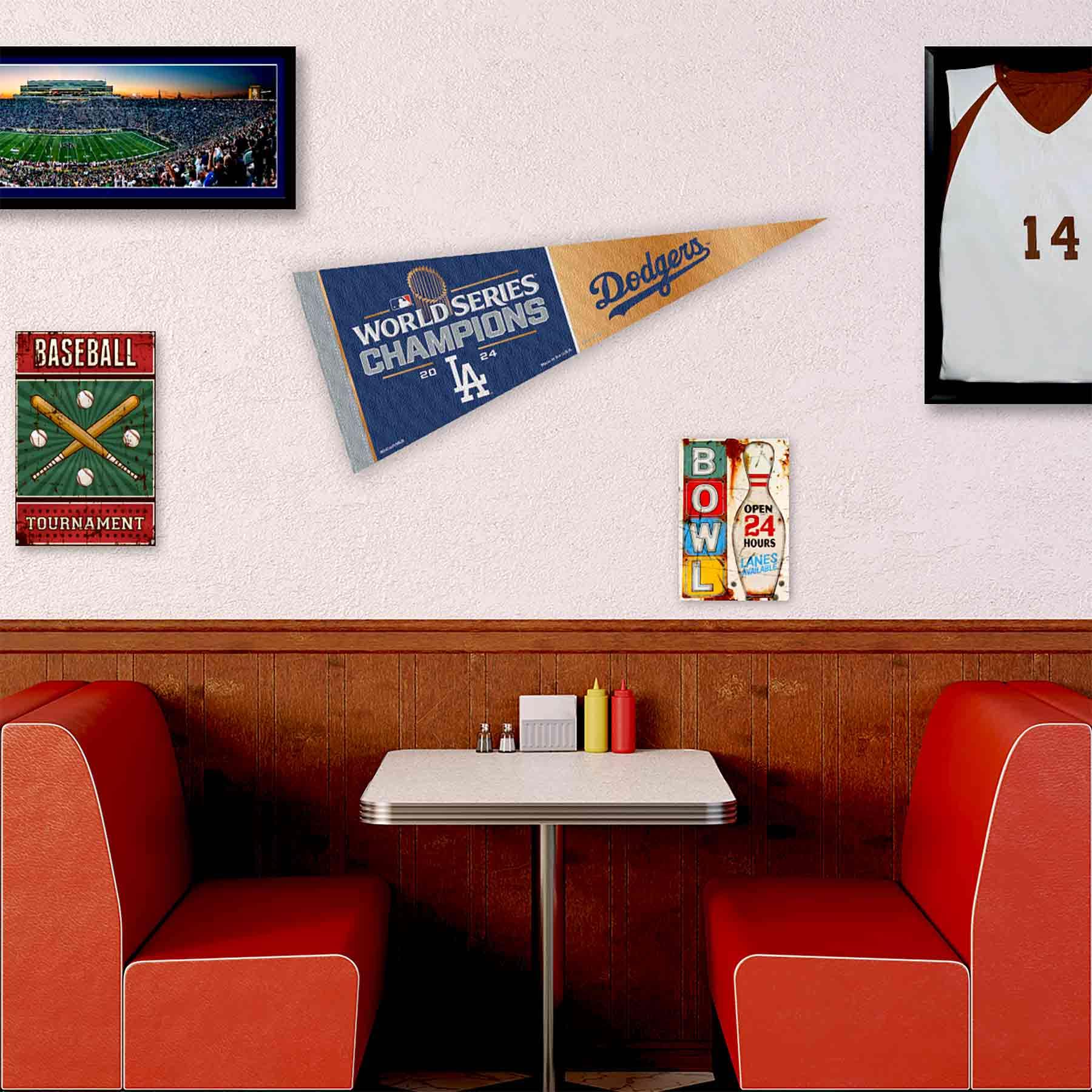 WinCraft Los Angeles Dodgers 2024 World Champions Series Soft Felt Pennant - Sports Collectibles, Sports Memorabilia, Sports Fan Shop, Sports Gifts
