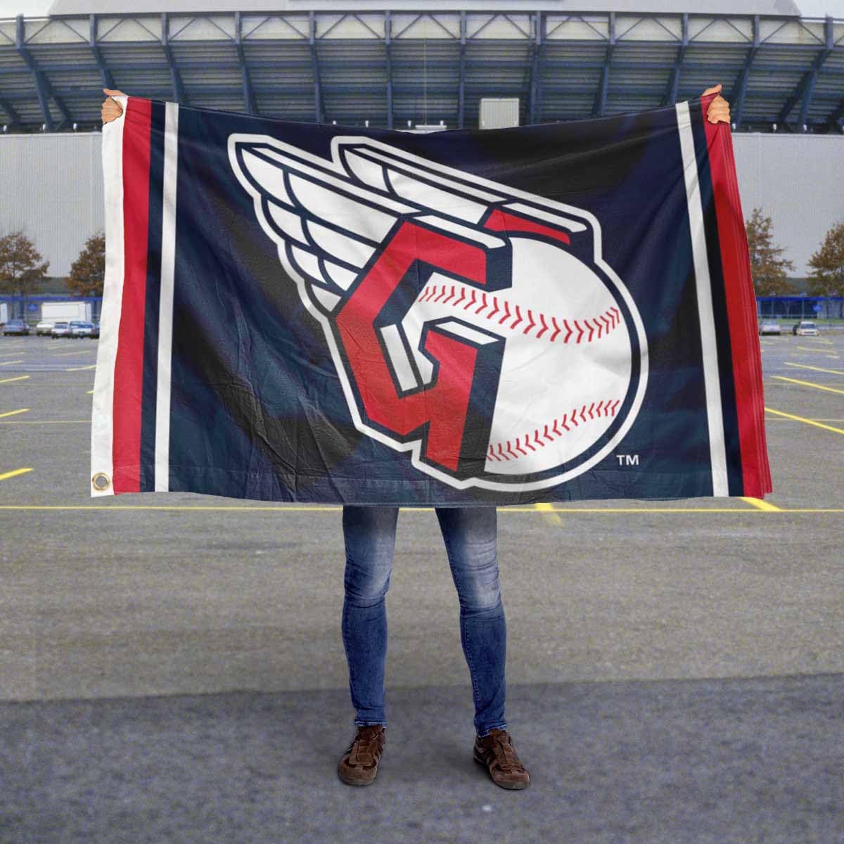 Guardians Winged G and Ball 3x5 Foot Grommet Flag - Sports Collectibles, Sports Memorabilia, Sports Fan Shop, Sports Gifts