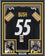 Framed Autographed/Signed Devin Bush 35x39 Pittsburgh Black Football Jersey JSA COA