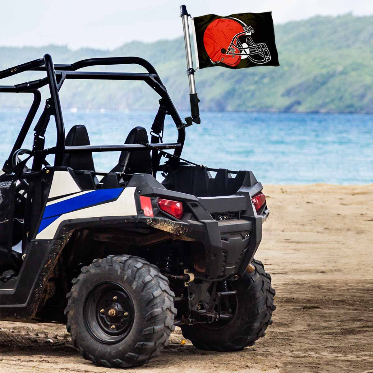 WinCraft Cleveland Browns Golf Cart Flag Pole and Holder Mounting Bracket - Sports Collectibles, Sports Memorabilia, Sports Fan Shop, Sports Gifts