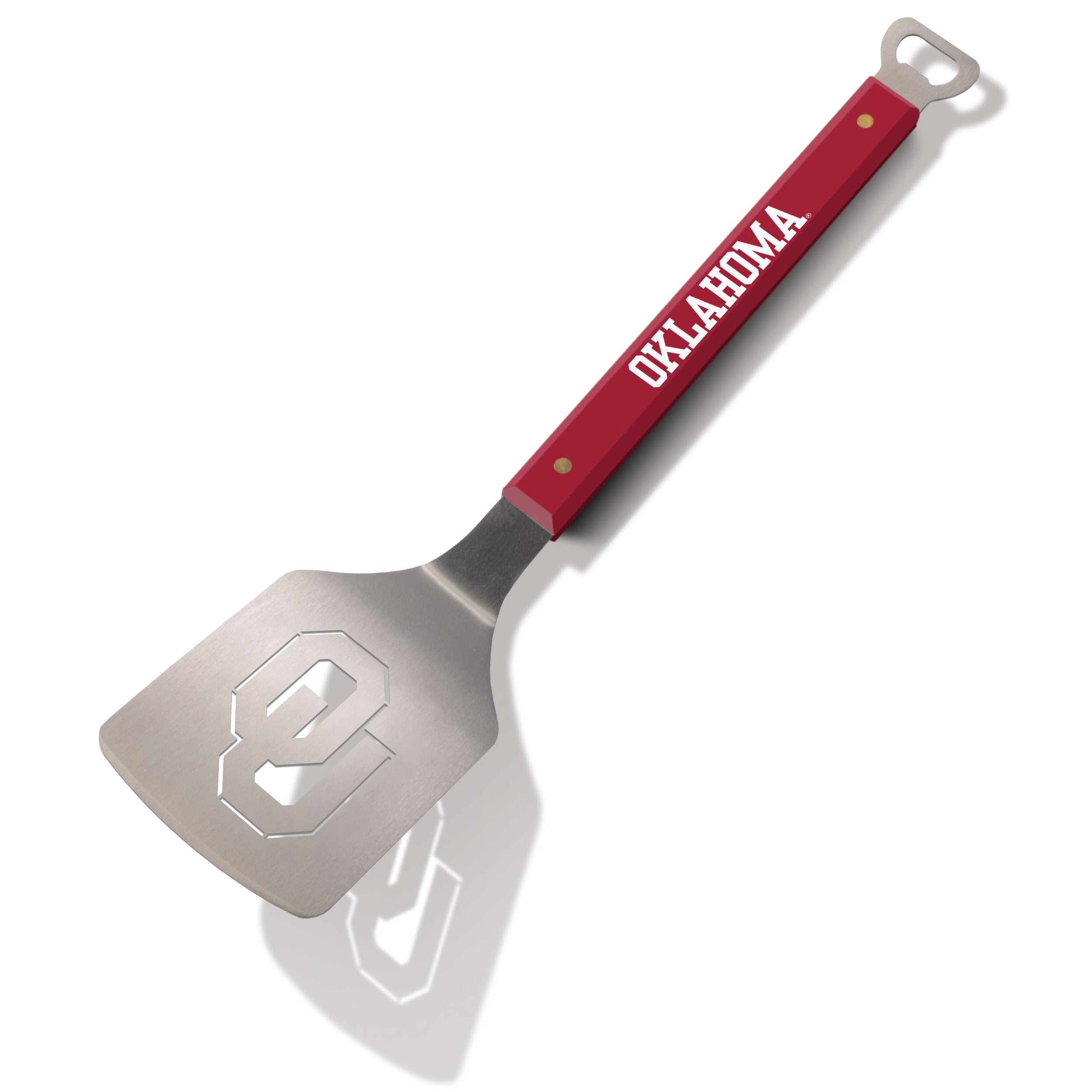 YouTheFan NCAA 18.5” Stainless Steel Team Spirit Series Sportula (Spatula) with Bottle Opener, Oklahoma Sooners - Sports Collectibles, Sports Memorabilia, Sports Fan Shop, Sports Gifts