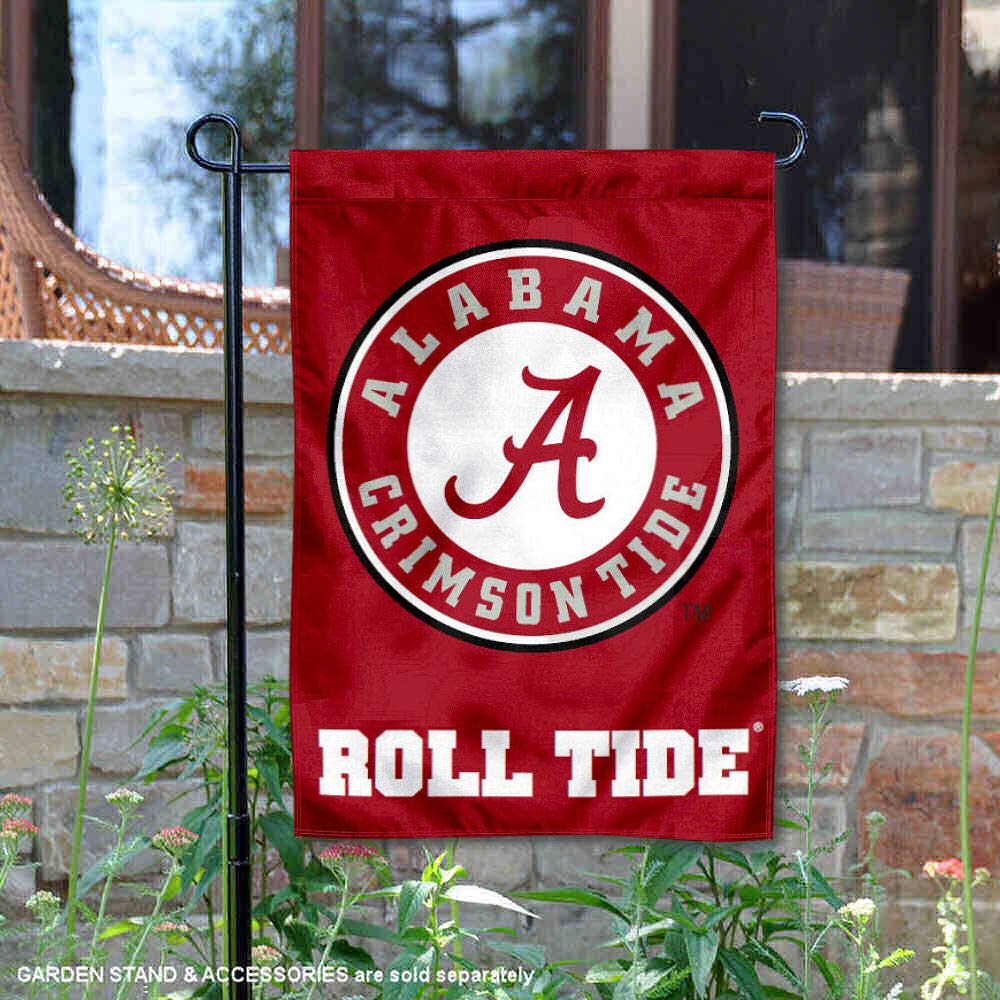 College Flags & Banners Co. Alabama Crimson Tide Circle Logo Garden Flag - Sports Collectibles, Sports Memorabilia, Sports Fan Shop, Sports Gifts