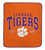 NCAA Clemson Tigers Vintage Arch Block Ultra Soft Blanket - Sports Gifts, Sports Memorabilia, Sports Collectibles, Fan Shop
