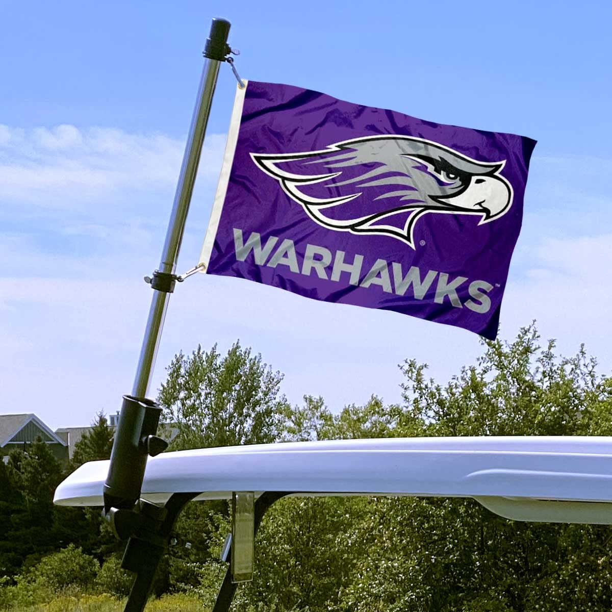 College Flags & Banners Co. Wisconsin Whitewater Warhawks Boat and Nautical Flag - Sports Collectibles, Sports Memorabilia, Sports Fan Shop, Sports Gifts