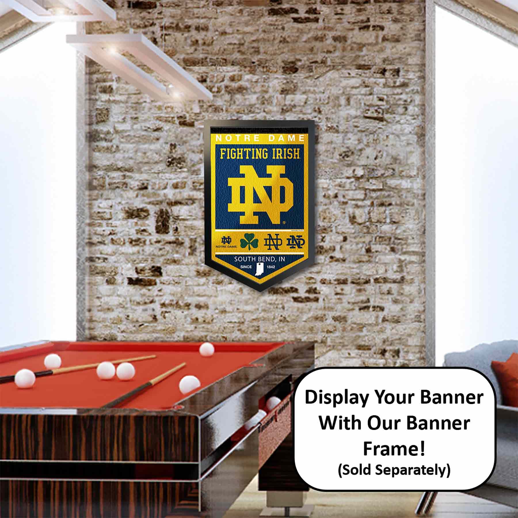 College Flags & Banners Co. Irish Heritage History Banner Pennant - Sports Collectibles, Sports Memorabilia, Sports Fan Shop, Sports Gifts