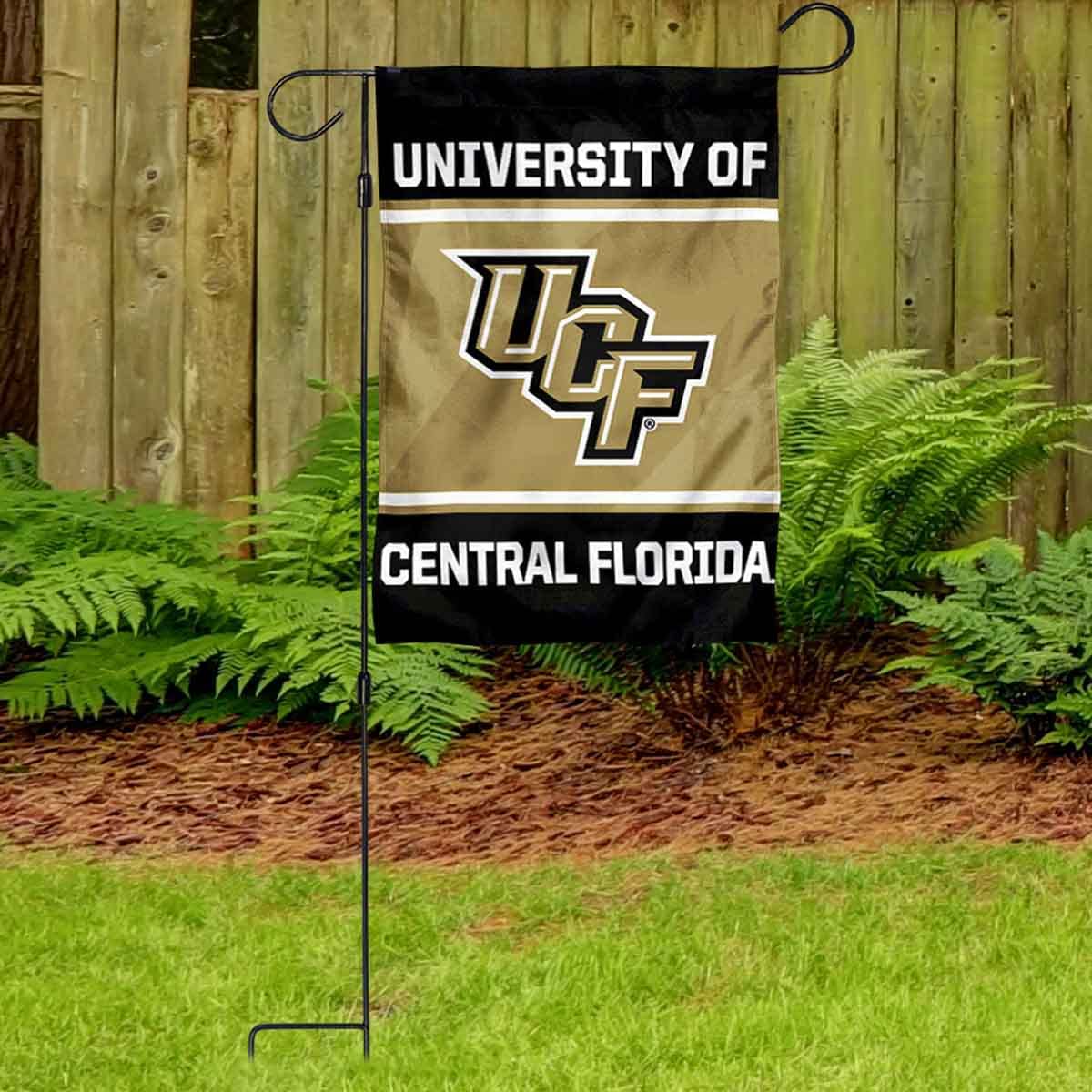 College Flags & Banners Co. Central Florida Knights Garden Banner Flag with Flag Pole Stand Set - Sports Collectibles, Sports Memorabilia, Sports Fan Shop, Sports Gifts