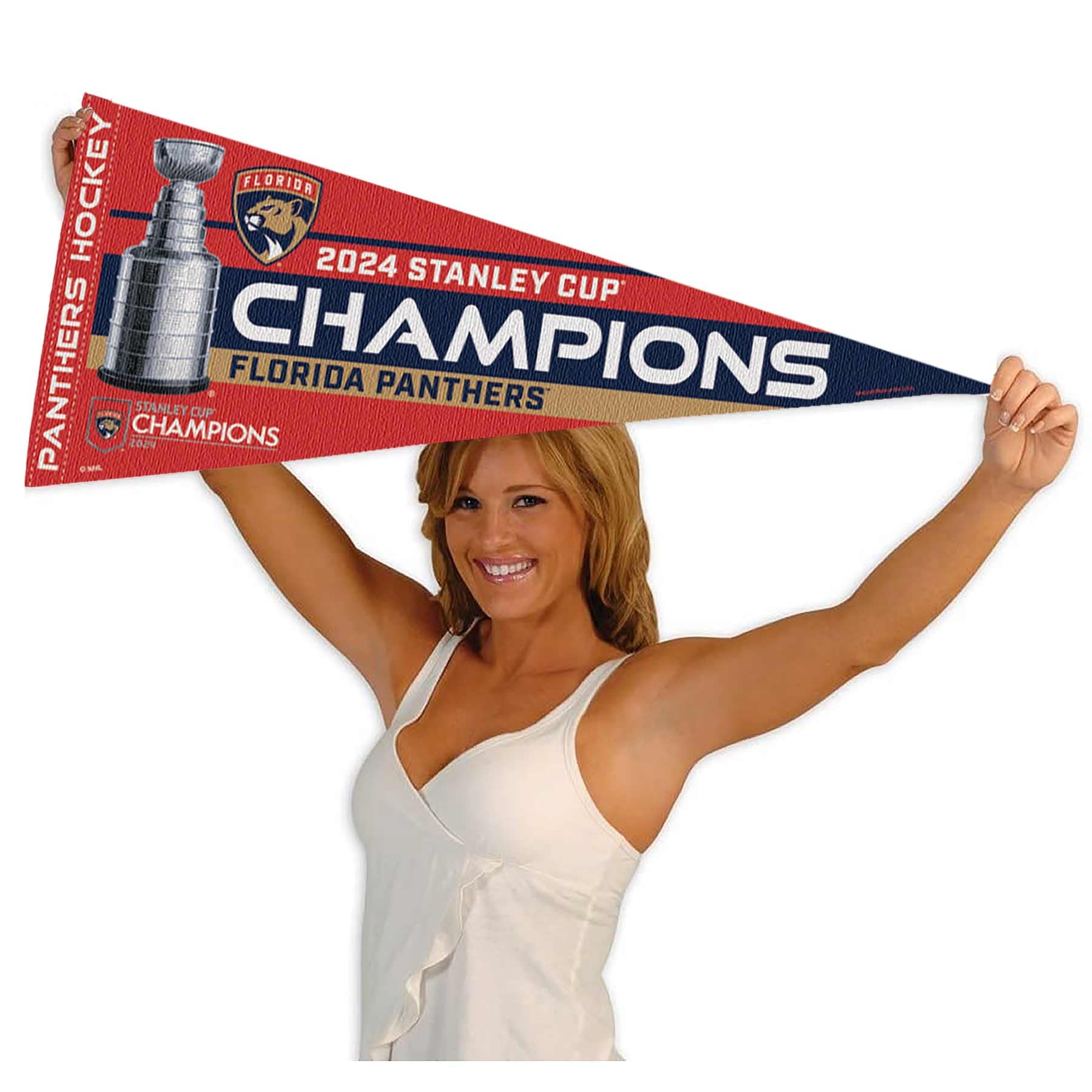 WinCraft Florida Panthers 2024 Stanley Cup Champions Pennant Flag - Sports Collectibles, Sports Memorabilia, Sports Fan Shop, Sports Gifts