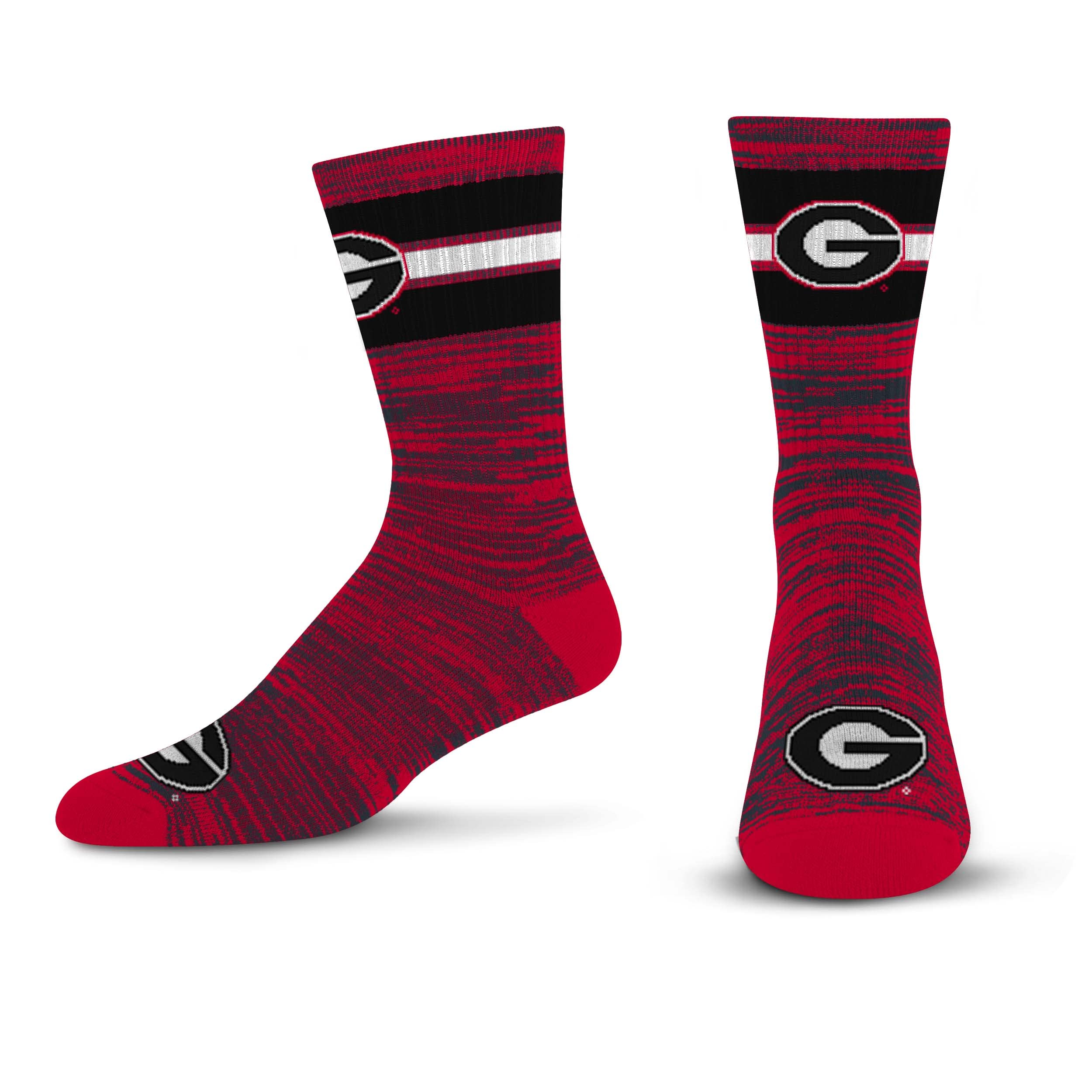 For Bare Feet Men's NCAA Georgia Bulldogs First String Crew Sock Team Color Large - Sports Gifts, Sports Memorabilia, Sports Collectibles, Fan Shop