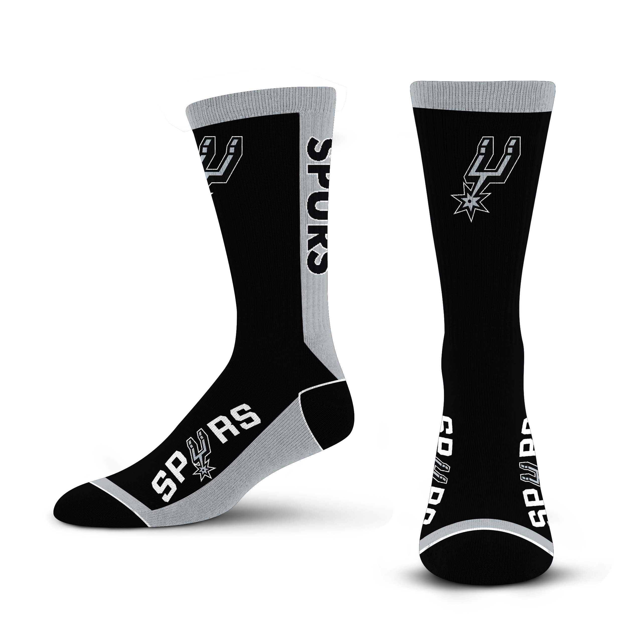 For Bare Feet NBA SAN ANTONIO SPURS MVP Crew Sock Team Color Large - Sports Gifts, Sports Memorabilia, Sports Collectibles, Fan Shop