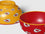 Pegasus Sports NFL Kansas City Chiefs Home and Away 2 Pack Serving Bowls - Sports Gifts, Sports Memorabilia, Sports Collectibles, Fan Shop