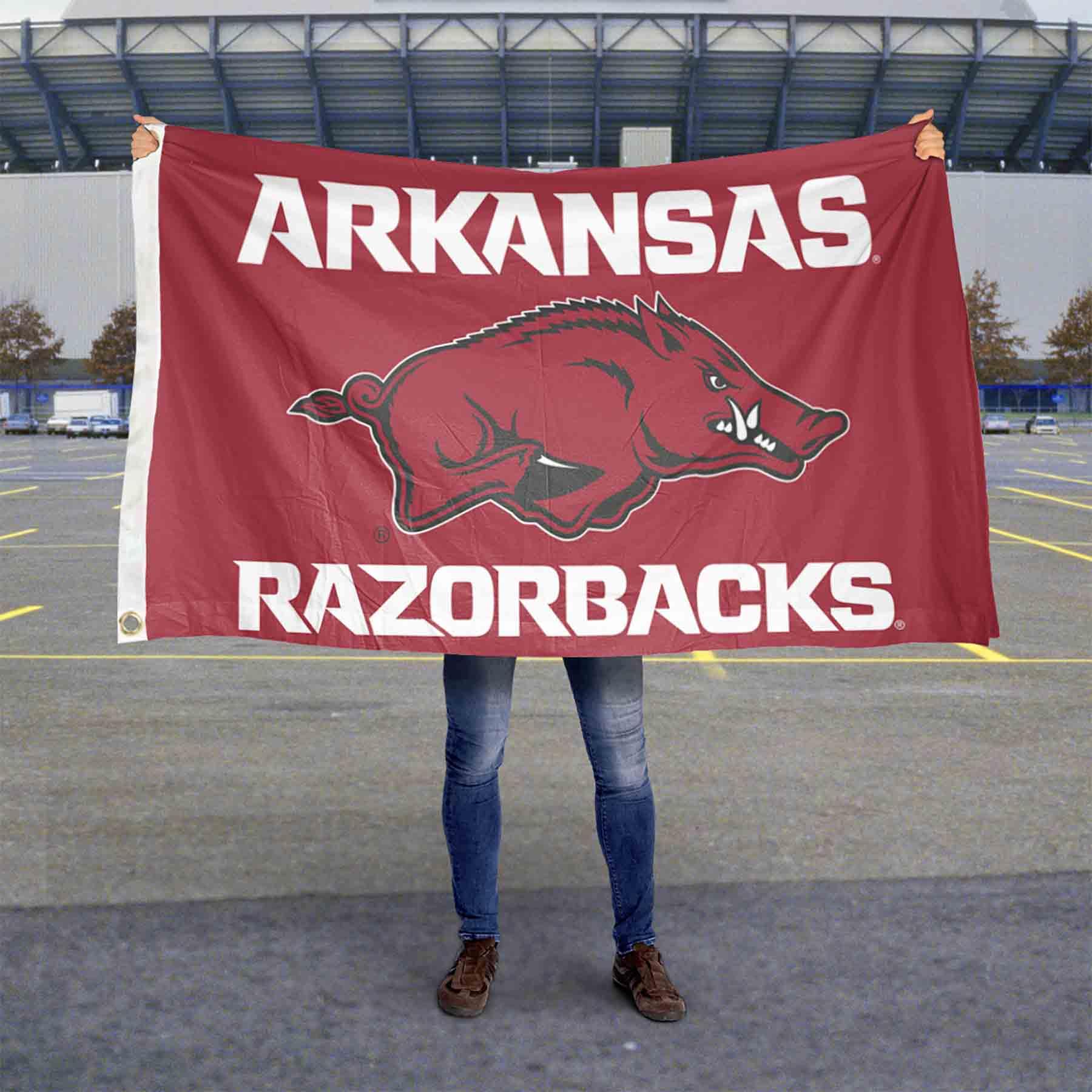 College Flags & Banners Co. Arkansas New Logo Flag - Sports Collectibles, Sports Memorabilia, Sports Fan Shop, Sports Gifts