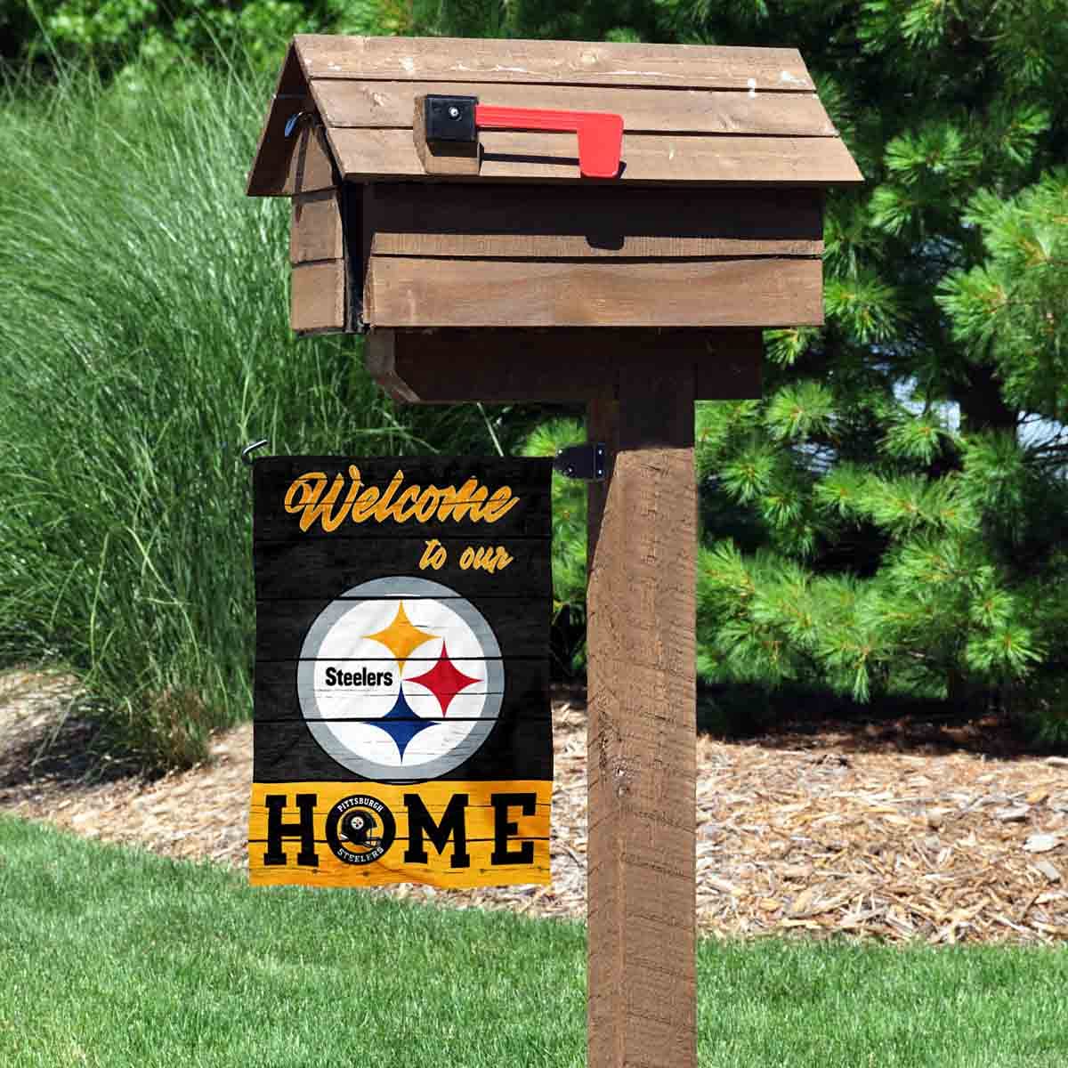 WinCraft Pittsburgh Steelers Welcome Home Decorative Garden Flag Double Sided Banner - Sports Collectibles, Sports Memorabilia, Sports Fan Shop, Sports Gifts