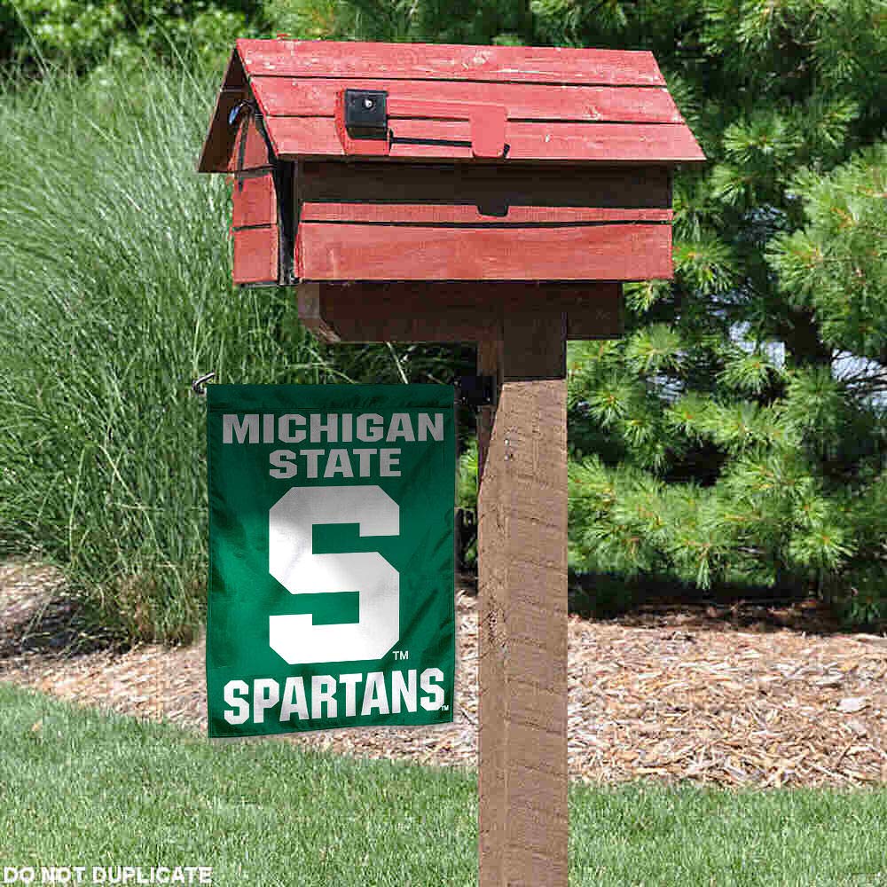 MSU Spartans Garden Flag and Yard Banner - Sports Collectibles, Sports Memorabilia, Sports Fan Shop, Sports Gifts