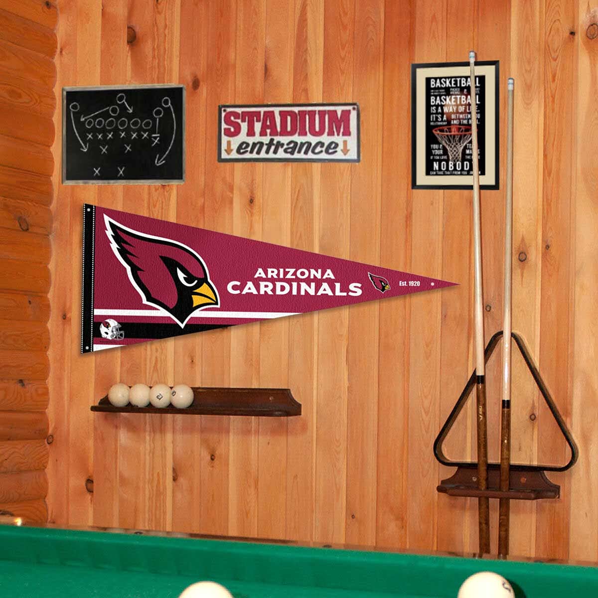 Arizona Cardinals Pennant Banner and Wall Tack Pads - Sports Collectibles, Sports Memorabilia, Sports Fan Shop, Sports Gifts
