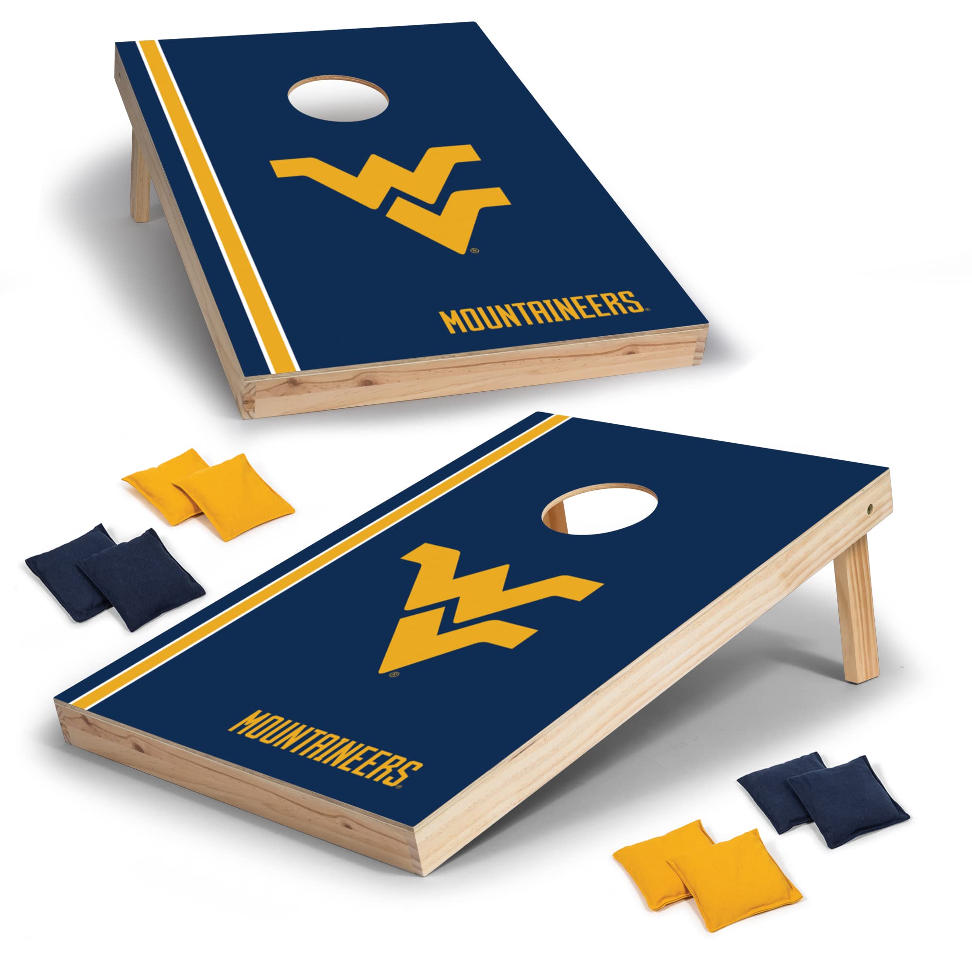Wild Sports 2' x 3' Set with Direct Print HD Team Graphics – Great Gift for Any NCAA Fan! Bean Bag Toss Family Outdoor Games – West Mountaineers - Sports Collectibles, Sports Memorabilia, Sports Fan Shop, Sports Gifts