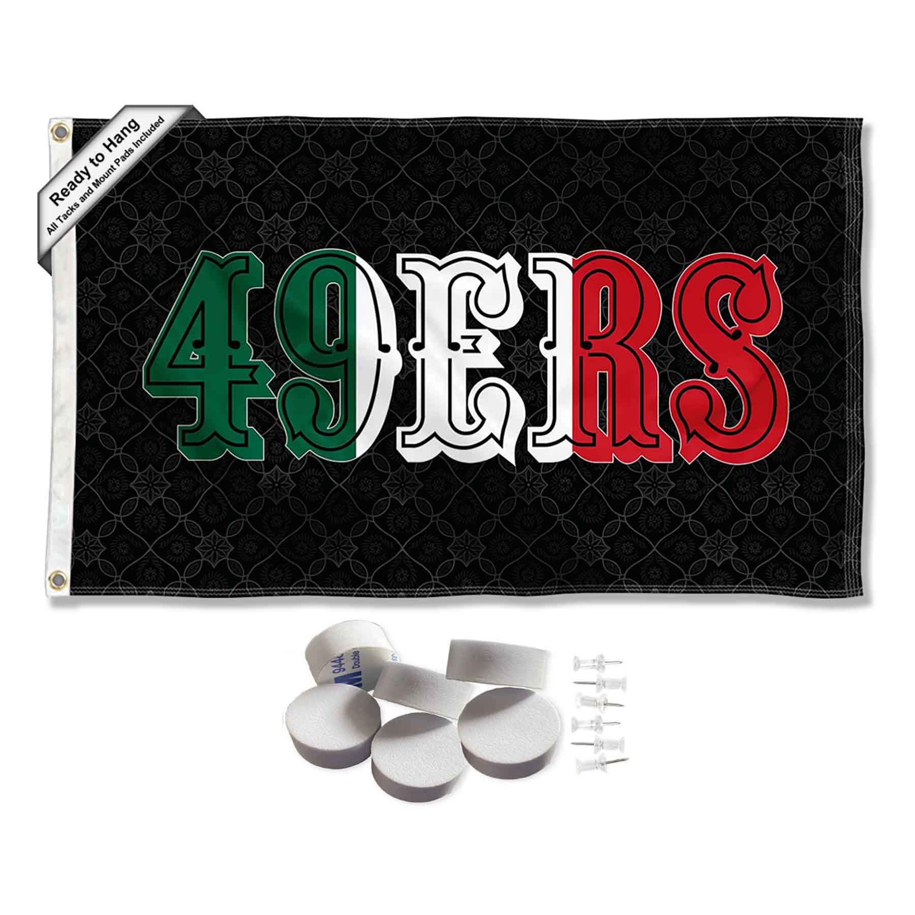 San Francisco 49ers Mexico Banner and Tapestry Wall Tack Pads - Sports Collectibles, Sports Memorabilia, Sports Fan Shop, Sports Gifts