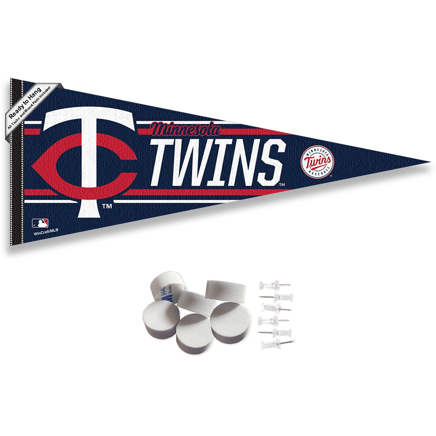Minnesota Twins Pennant Banner and Wall Tack Pads - Sports Collectibles, Sports Memorabilia, Sports Fan Shop, Sports Gifts