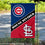 WinCraft House Divided Cubs and Cardinals Double Sided Garden Flag - Sports Collectibles, Sports Memorabilia, Sports Fan Shop, Sports Gifts