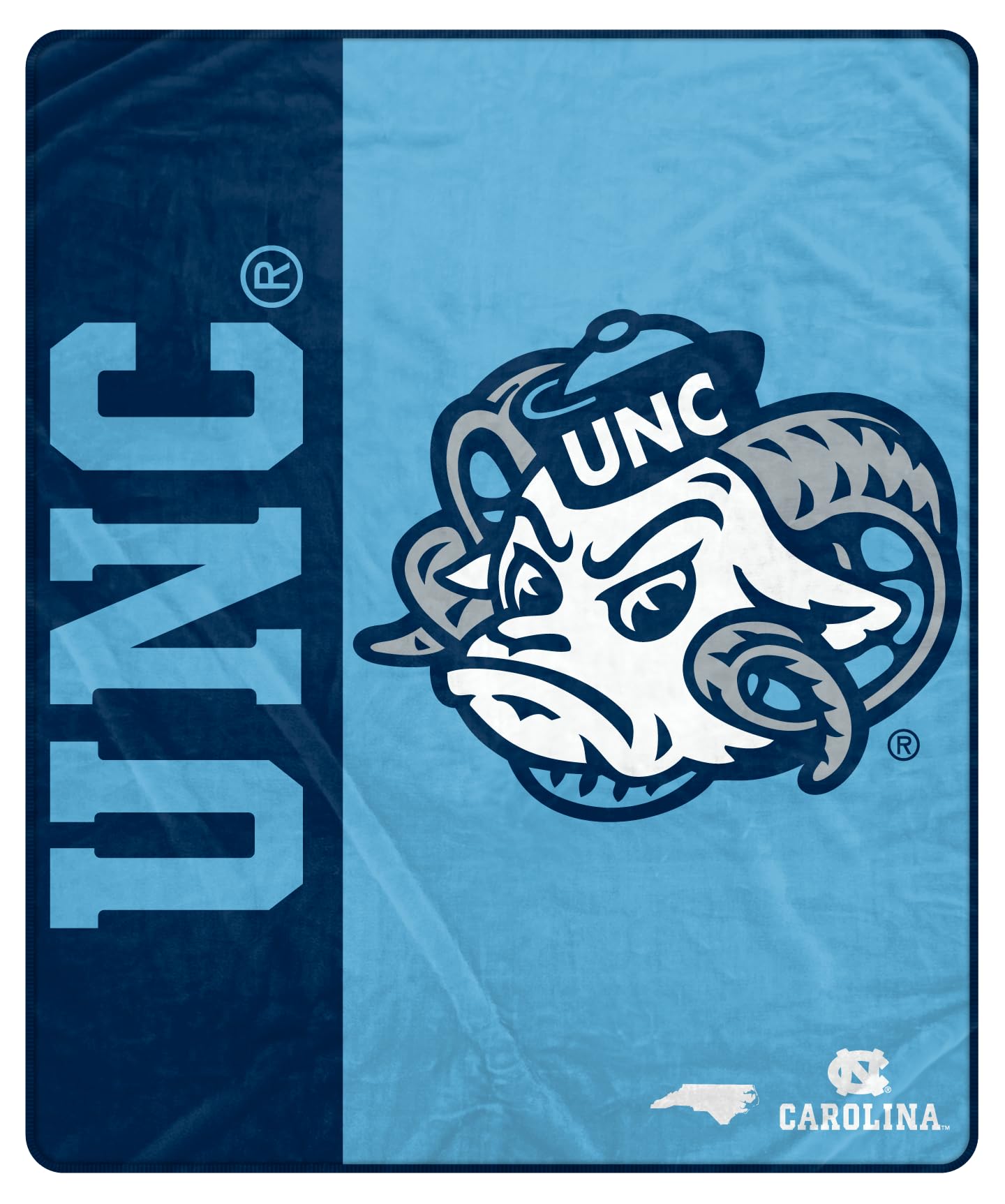 Proformance Home NCAA North Carolina Tar Heels Endzone Ultra Soft Tailgate Throw - Sports Gifts, Sports Memorabilia, Sports Collectibles, Fan Shop
