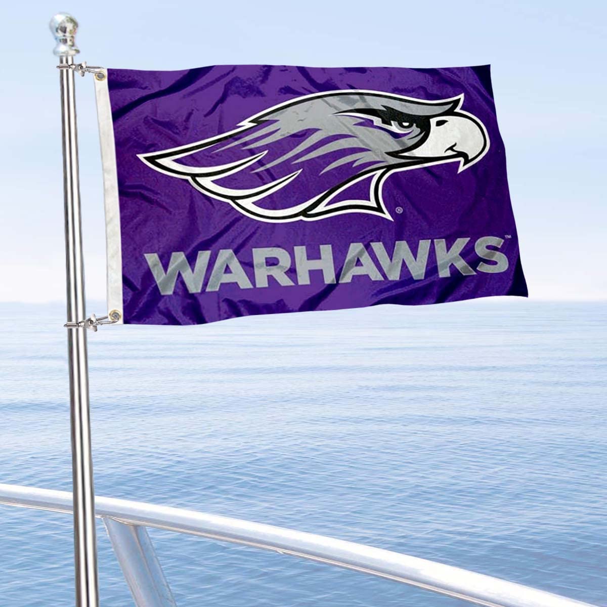 College Flags & Banners Co. Wisconsin Whitewater Warhawks Boat and Nautical Flag - Sports Collectibles, Sports Memorabilia, Sports Fan Shop, Sports Gifts