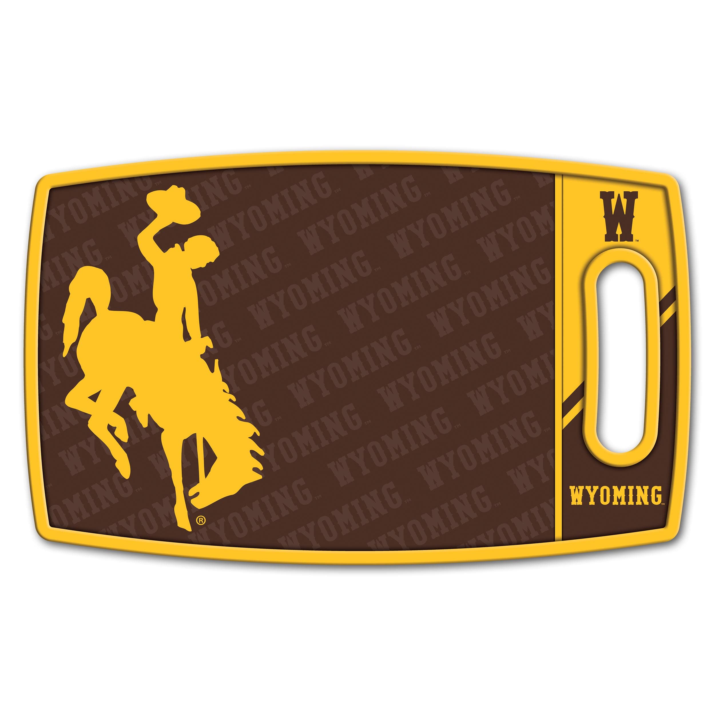 YouTheFan NCAA Wyoming Cowboys Logo Series Cutting Board - Sports Collectibles, Sports Memorabilia, Sports Fan Shop, Sports Gifts