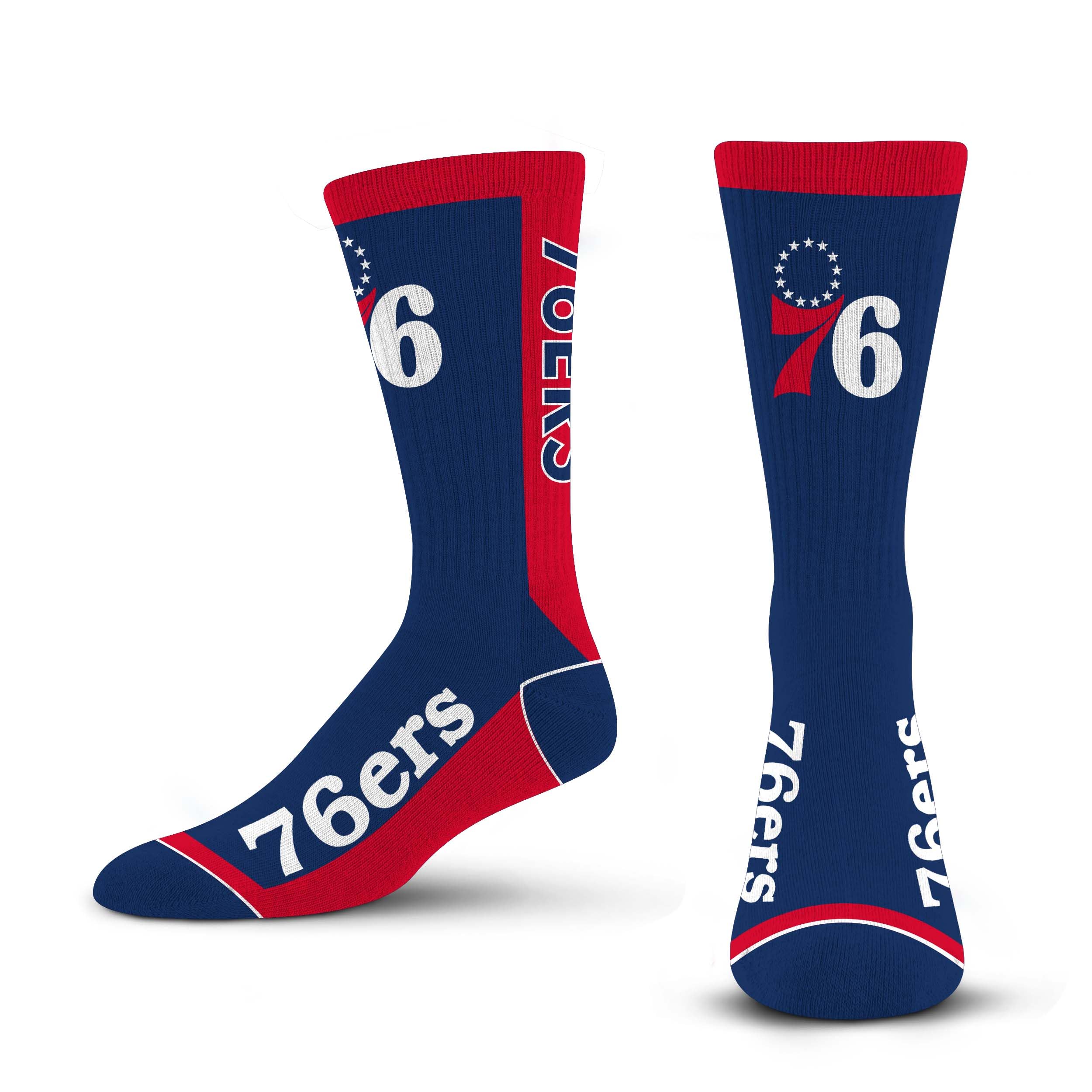 For Bare Feet NBA PHILADELPHIA 76ERS MVP Crew Sock Team Color Large - Sports Gifts, Sports Memorabilia, Sports Collectibles, Fan Shop