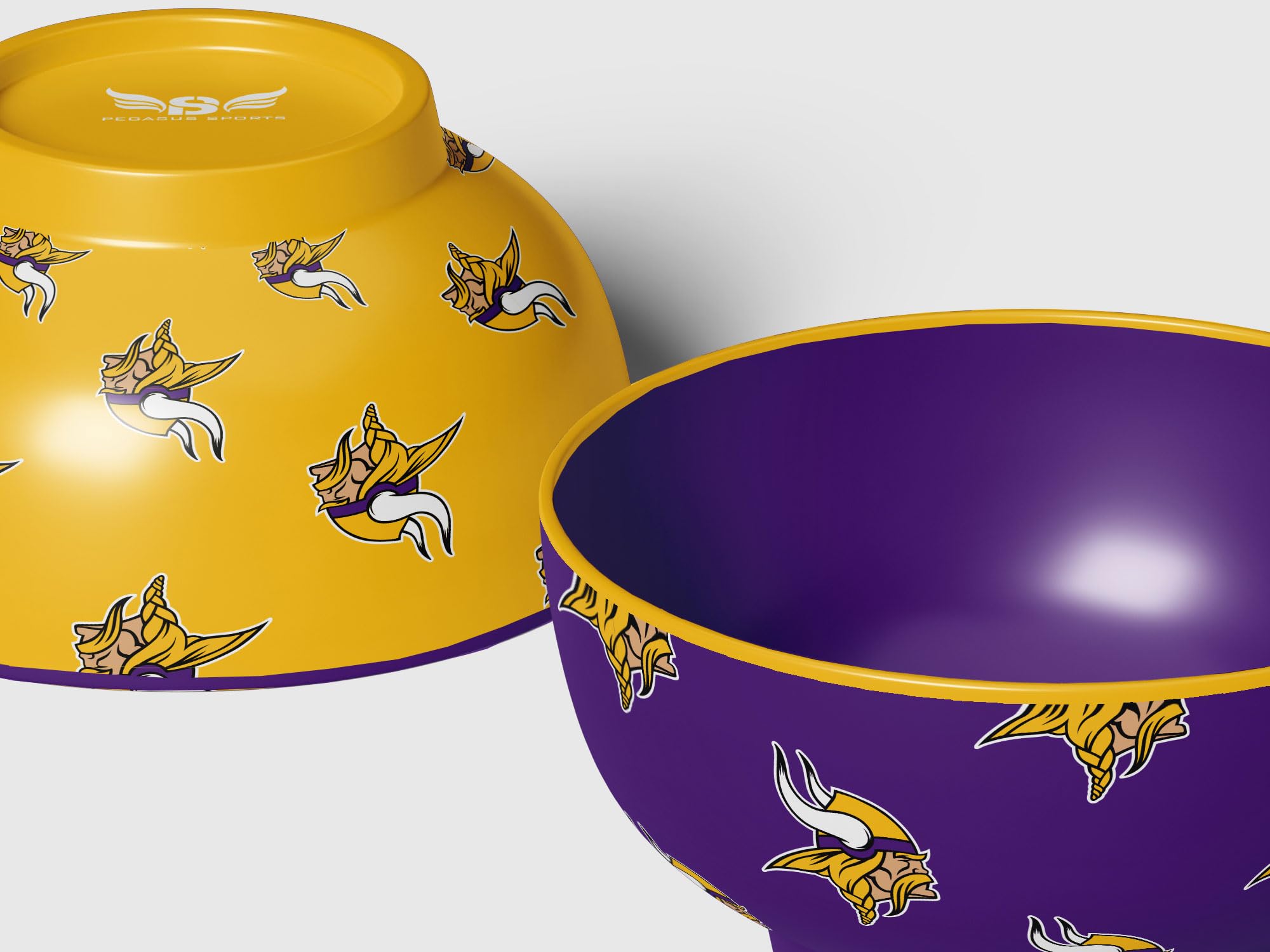 Pegasus Sports NFL Minnesota Vikings Home and Away 2 Pack Serving Bowls - Sports Gifts, Sports Memorabilia, Sports Collectibles, Fan Shop