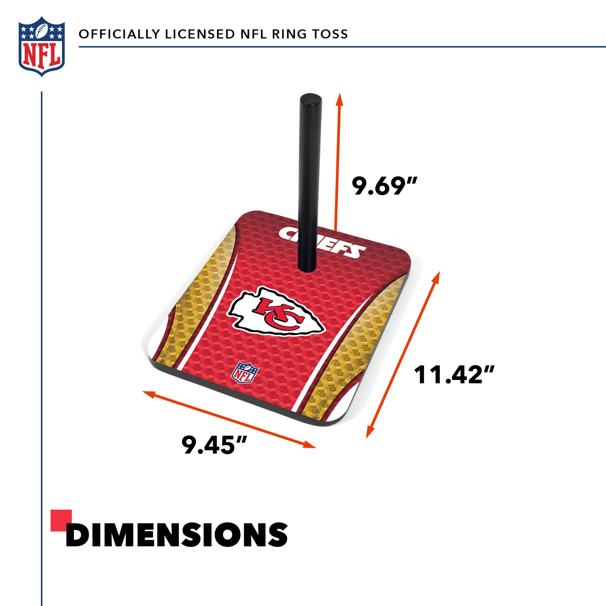 Wild Sports NFL Quoits Set with Direct Print HD Team Graphics – Tailgate Ring Toss Game – Great Gift for Any Football Fan! Ring Toss Family Outdoor Games for The Beach, BBQ, or Tailgate Party - Sports Collectibles, Sports Memorabilia, Sports Fan Shop, Sports Gifts