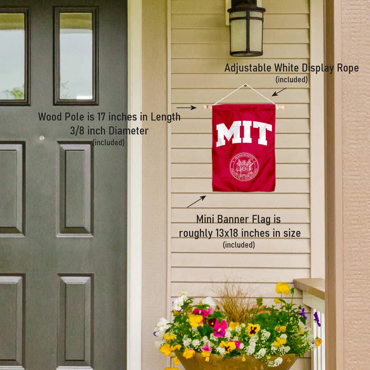 College Flags & Banners Co. MIT Engineers Window Wall Banner Hanging Flag with Suction Cup - Sports Collectibles, Sports Memorabilia, Sports Fan Shop, Sports Gifts