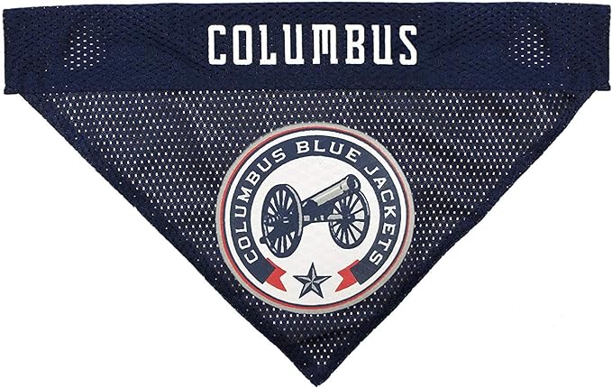 Columbus Blue Jackets Reversible Bandana Pets First - Sports Collectibles, Sports Memorabilia, Sports Fan Shop, Sports Gifts