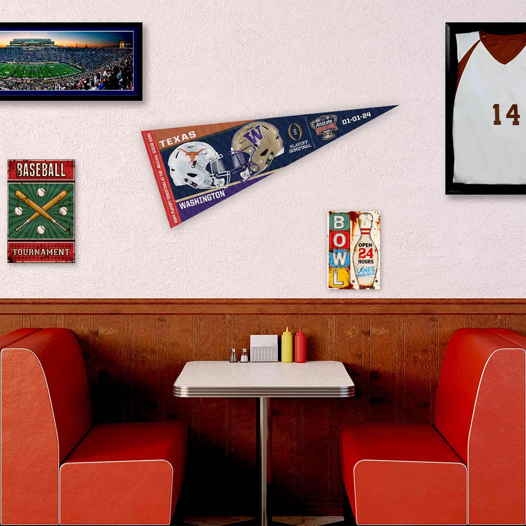 WinCraft Texas Longhorns Pennant 2023 CFP Sugar Bowl Game Dueling Banner - Sports Collectibles, Sports Memorabilia, Sports Fan Shop, Sports Gifts