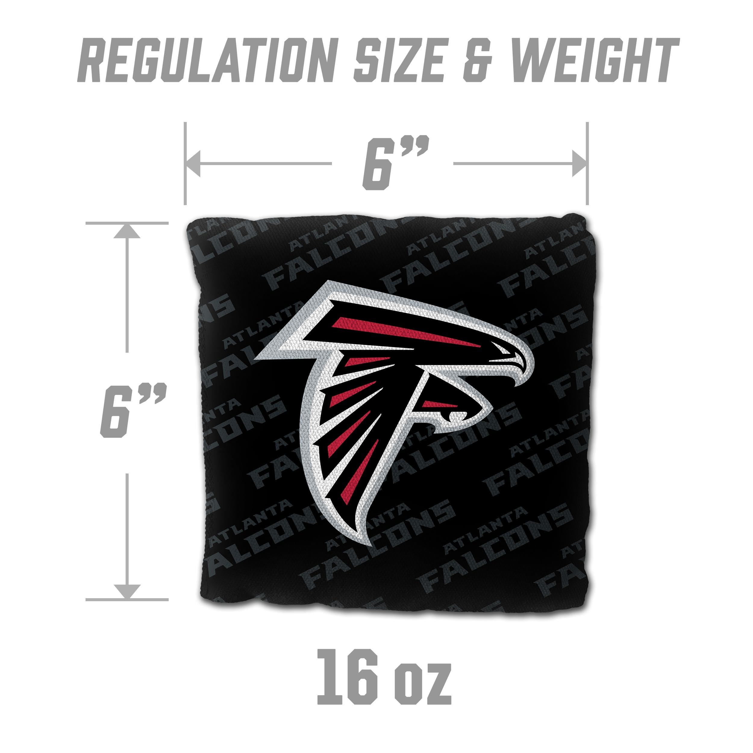 YouTheFan NFL Atlanta Falcons Cornhole Bags - 4PK - Black - Sports Collectibles, Sports Memorabilia, Sports Fan Shop, Sports Gifts