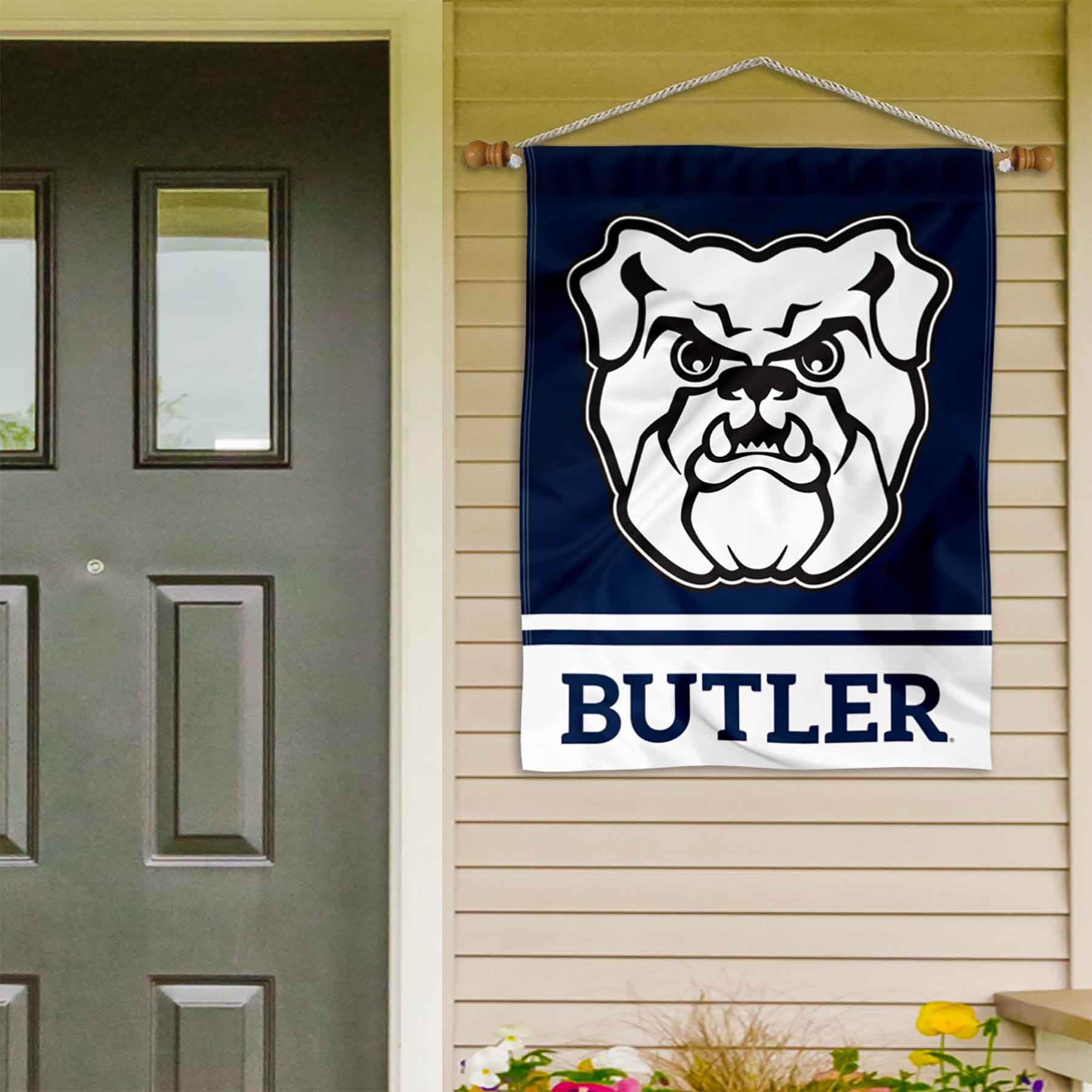 Butler Bulldogs Banner with Hanging Pole - Sports Collectibles, Sports Memorabilia, Sports Fan Shop, Sports Gifts