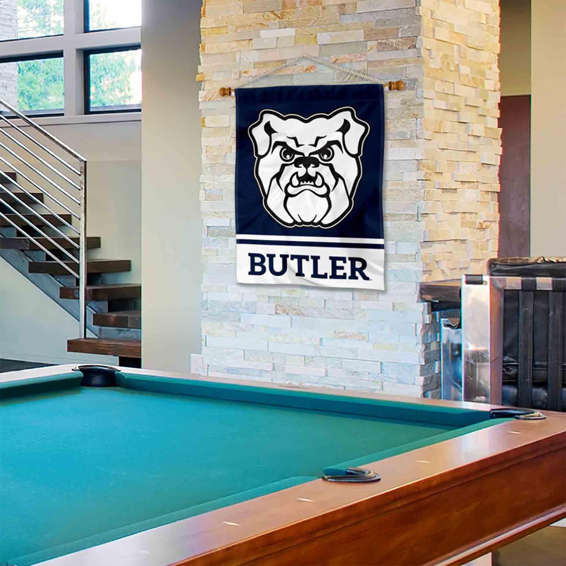 Butler Bulldogs Banner with Hanging Pole - Sports Collectibles, Sports Memorabilia, Sports Fan Shop, Sports Gifts