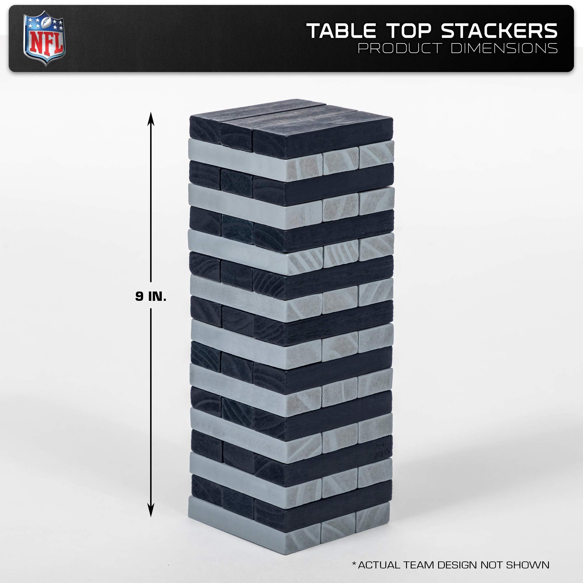 Wild Sports NFL Carolina Panthers Table Top Stackers 3" x 1" x .5", Team Color - Sports Collectibles, Sports Memorabilia, Sports Fan Shop, Sports Gifts