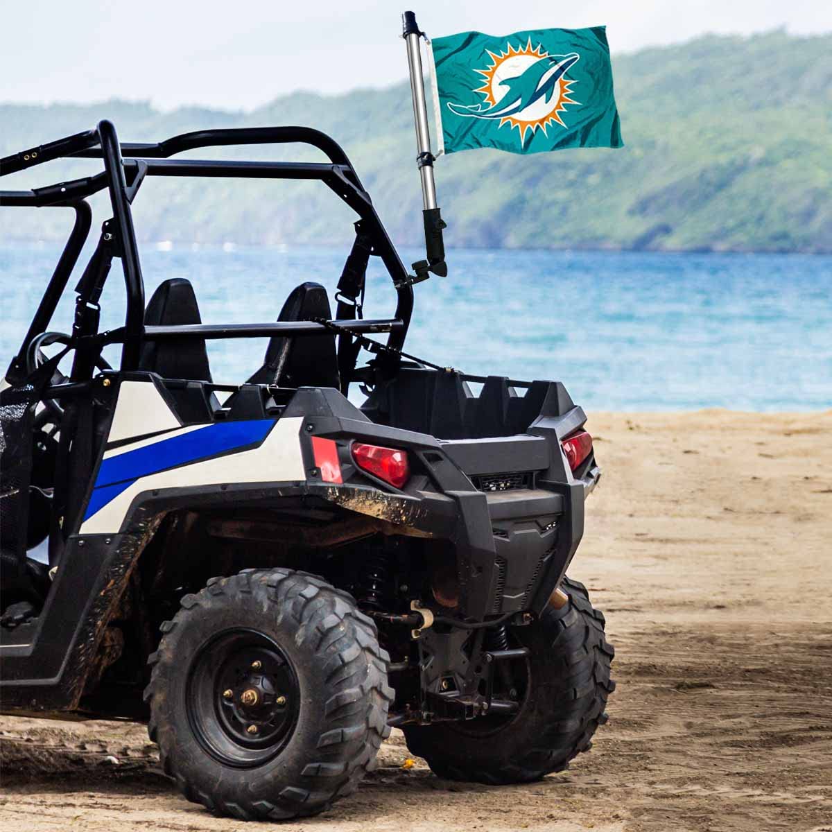 WinCraft Miami Dolphins Boat and Golf Cart Flag - Sports Collectibles, Sports Memorabilia, Sports Fan Shop, Sports Gifts