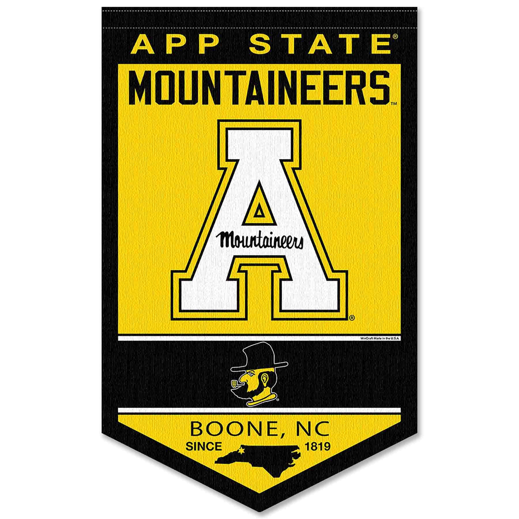 College Flags & Banners Co. Appalachian State Mountaineers Heritage History Banner Pennant - Sports Collectibles, Sports Memorabilia, Sports Fan Shop, Sports Gifts
