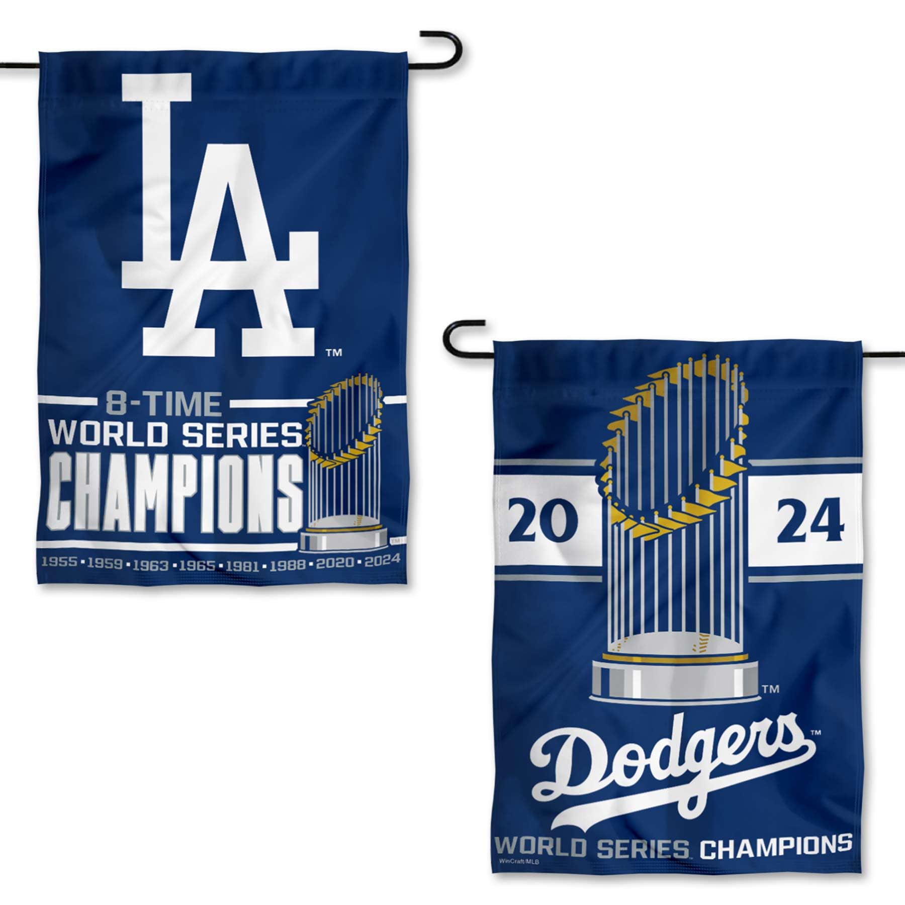 WinCraft Los Angeles Dodgers 2024 World Champions Double Sided Garden Flag - Sports Collectibles, Sports Memorabilia, Sports Fan Shop, Sports Gifts