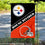 WinCraft House Divided Steelers and Browns Double Sided Garden Flag - Sports Collectibles, Sports Memorabilia, Sports Fan Shop, Sports Gifts